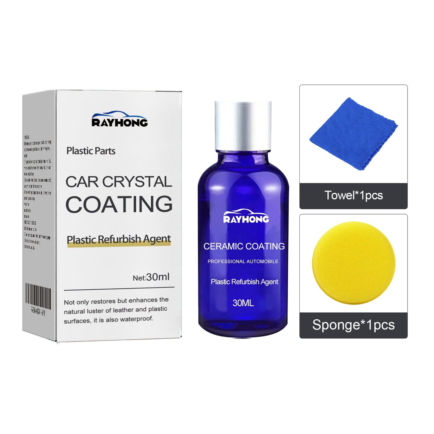 Automotive Plastic Refurbishment Coated Crystal Liquid, Instrument Panel Interior Clean Decontamination Anti-dust Refurbishment Bright Coating Liquid