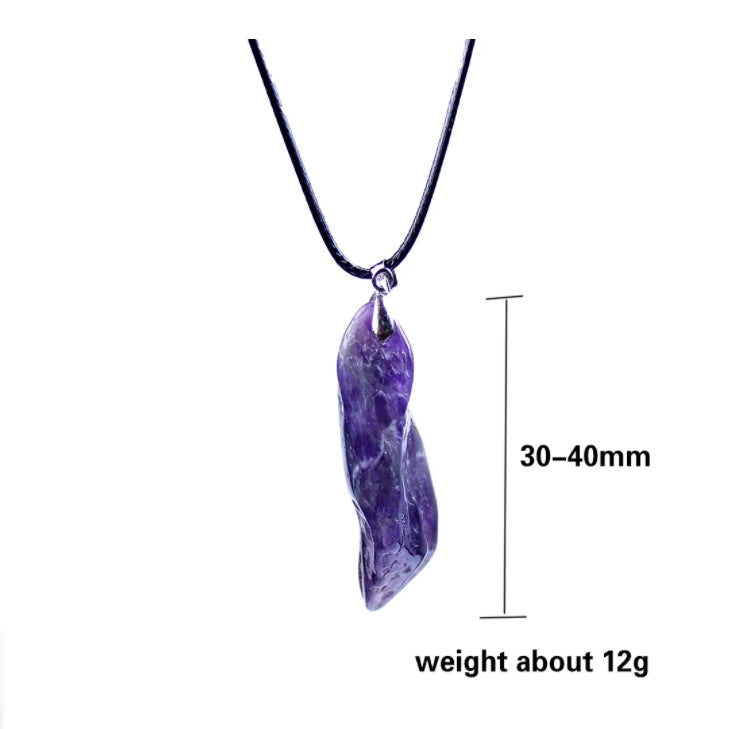 Fantasy Amethyst Dog Teeth Pendant Necklace