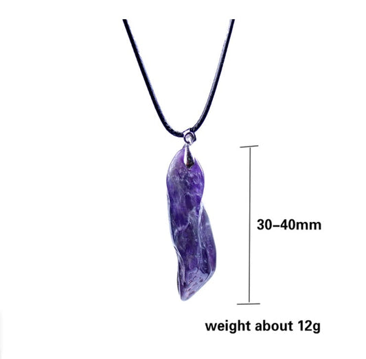 Fantasy Amethyst Dog Teeth Pendant Necklace