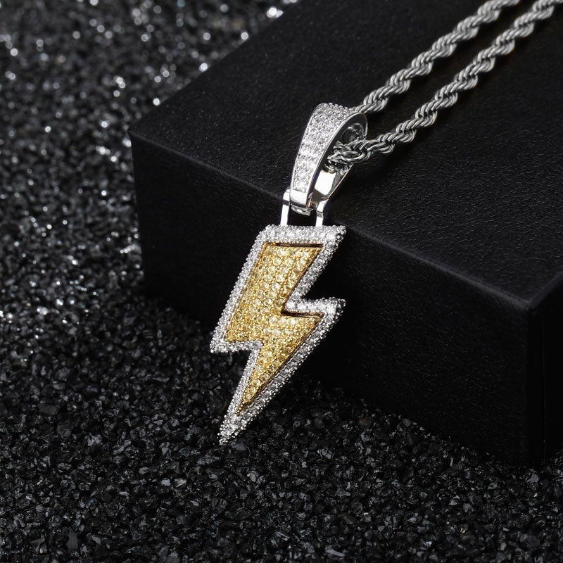 Hot Selling Lightning Zircon Hip Hop Pendant