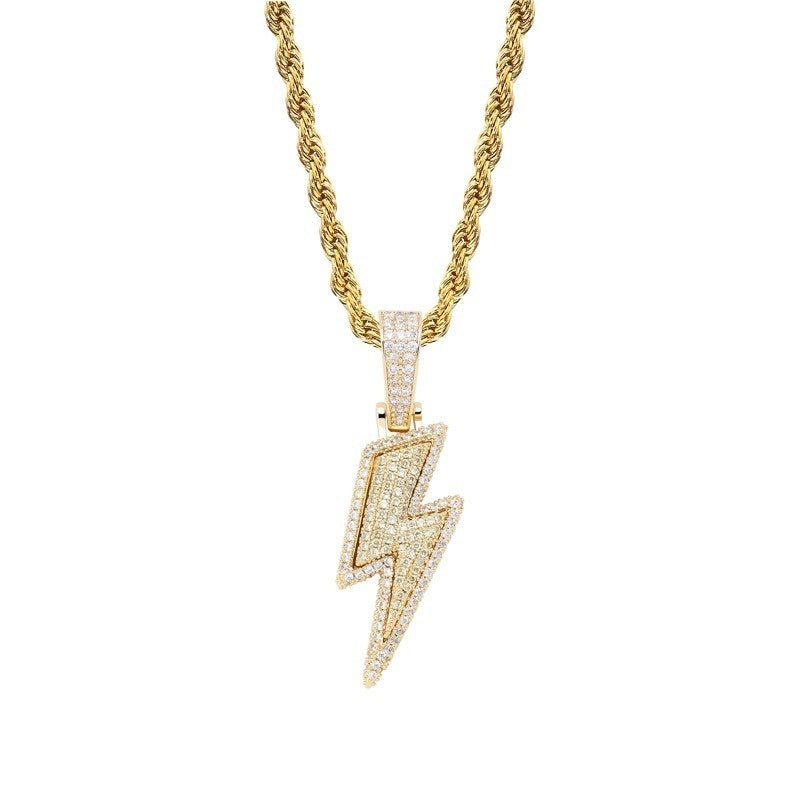 Hot Selling Lightning Zircon Hip Hop Pendant