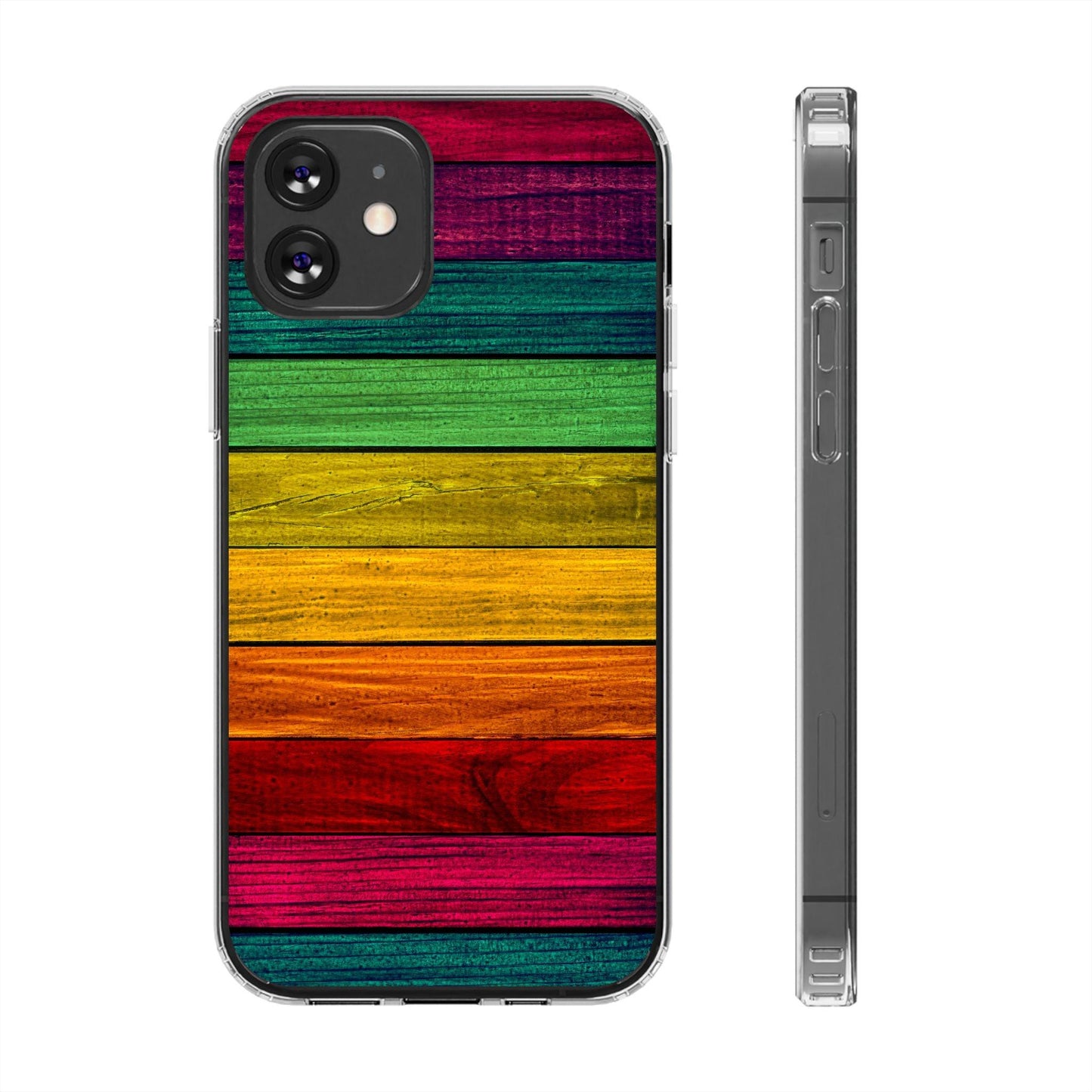 Rainbow On Woods Clear Cases