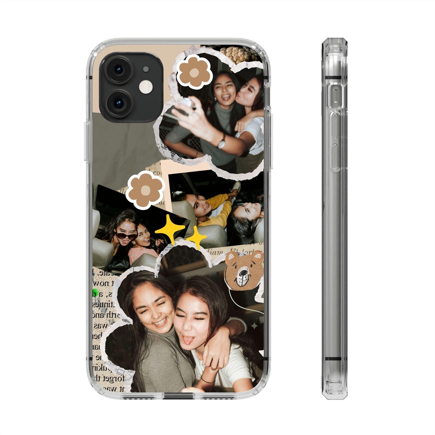Memories In Retro Templet  Custom Printed Clear Cases