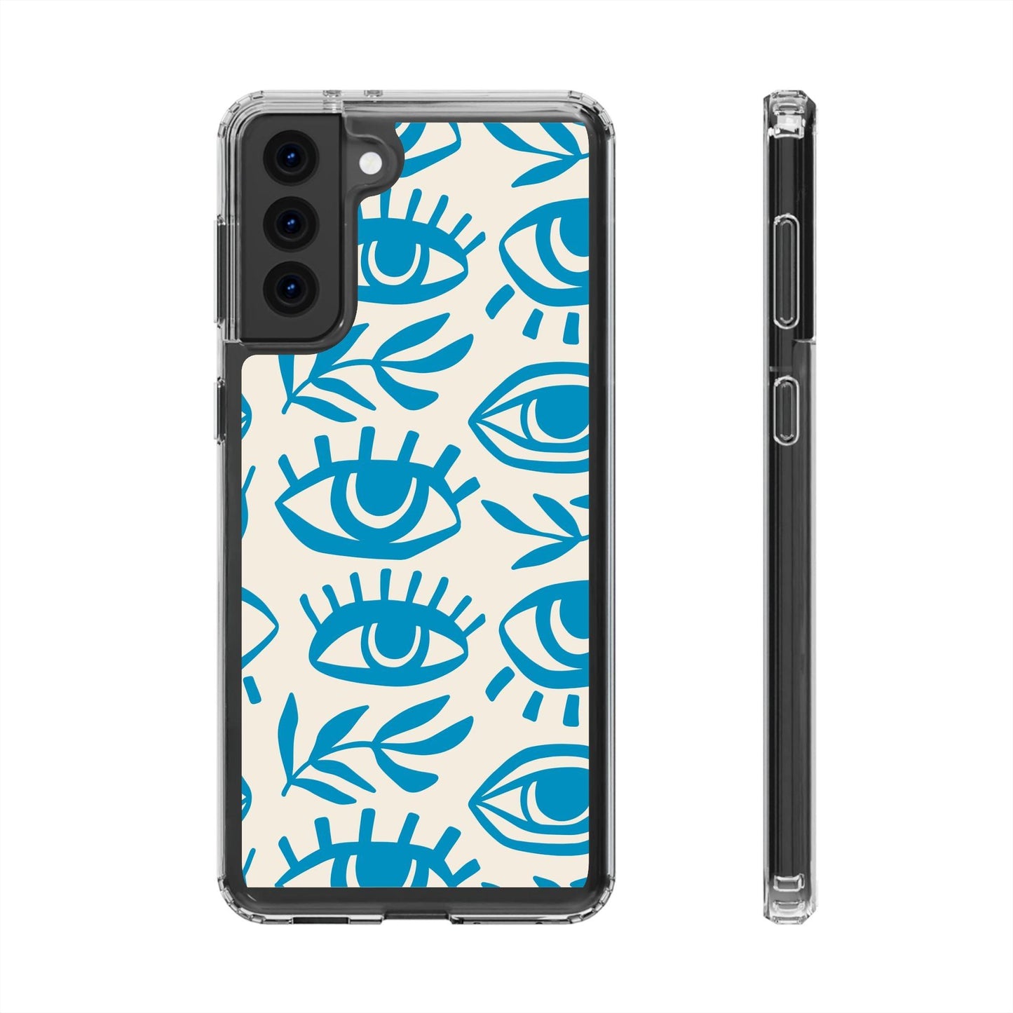 Eyes And Leaves  Pattern Clear Cases