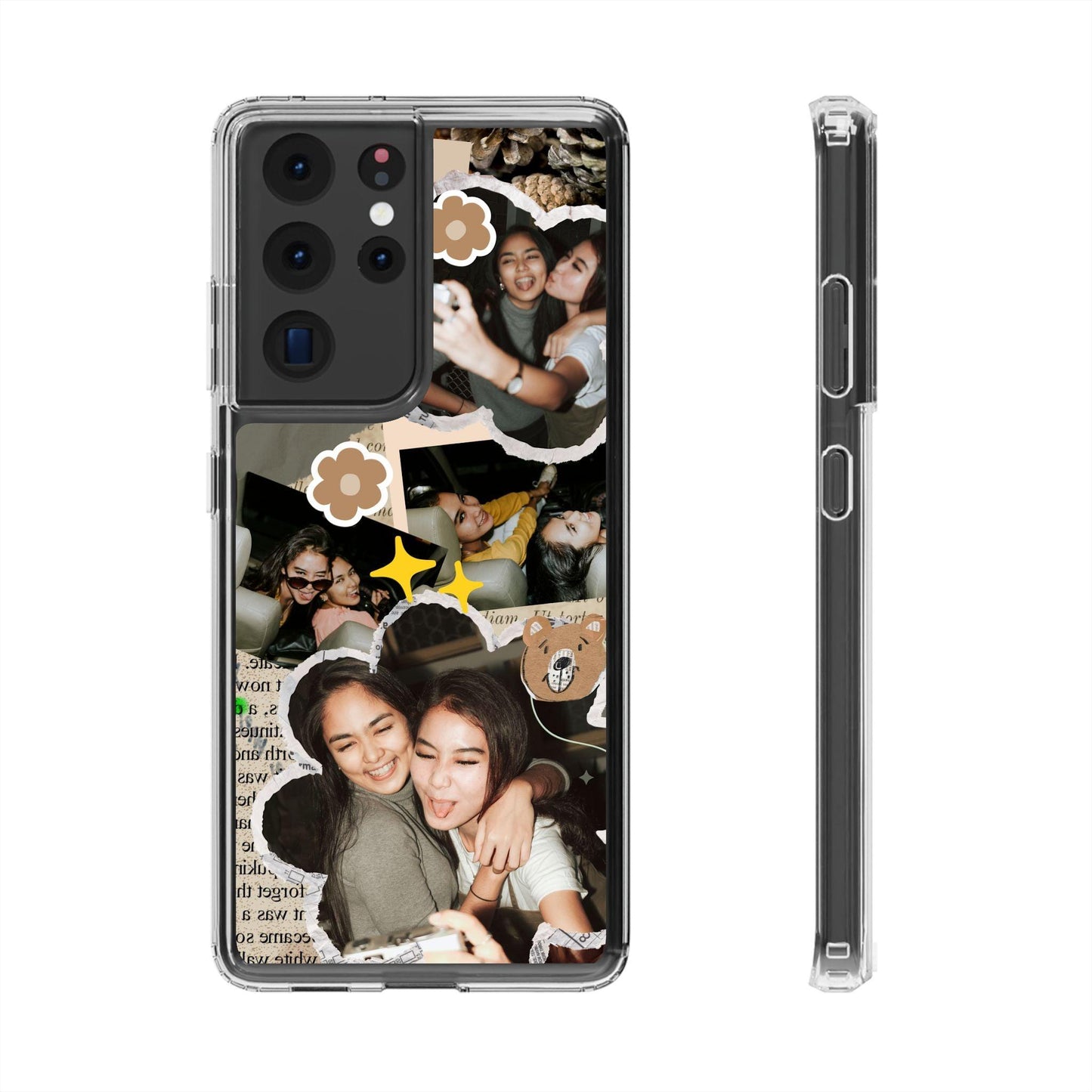 Memories In Retro Templet  Custom Printed Clear Cases