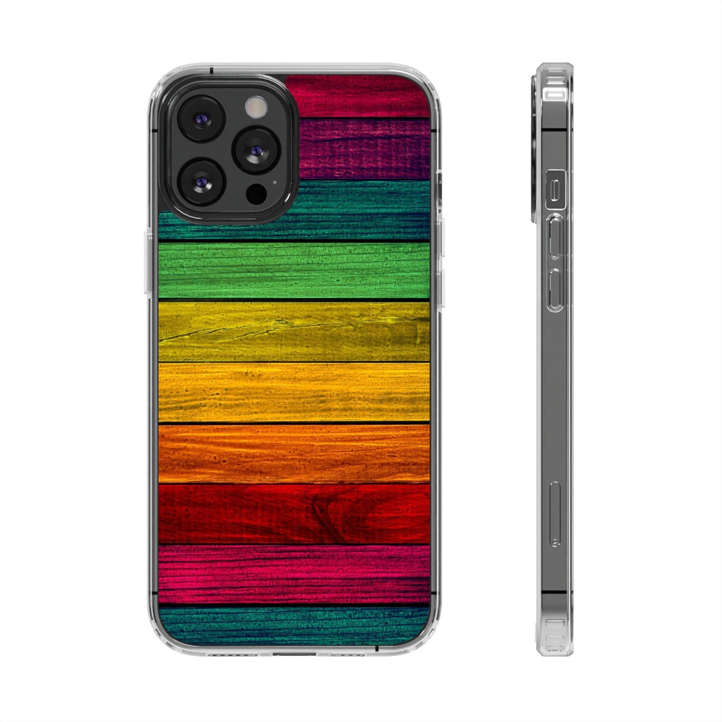 Rainbow On Woods Clear Cases