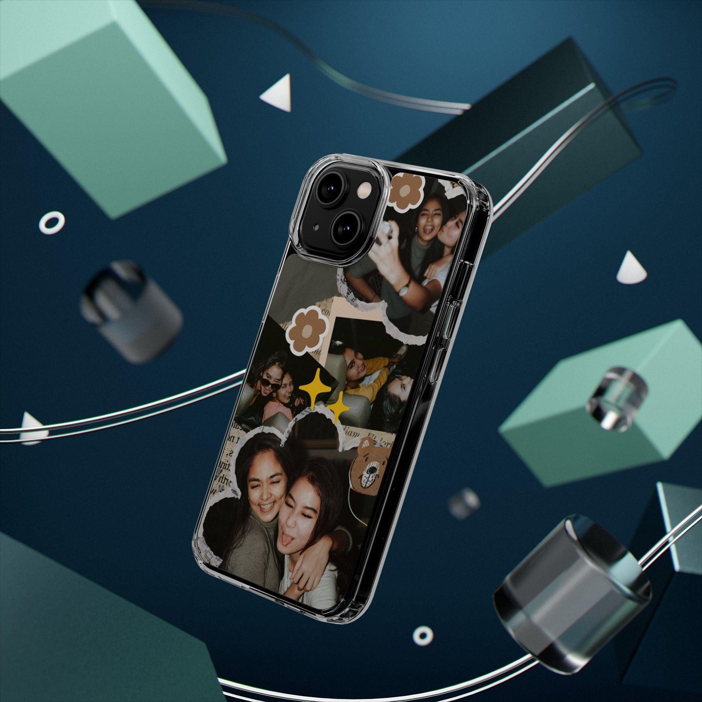 Memories In Retro Templet  Custom Printed Clear Cases