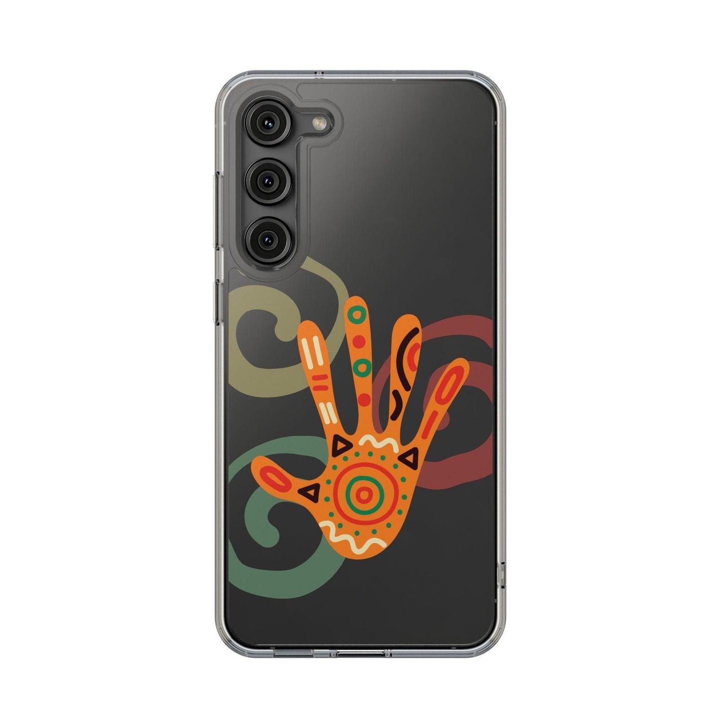 Clear Cases Colorful Hand Print design