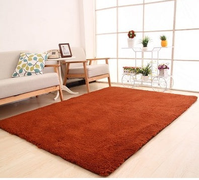 Fluffy White Plush Carpet