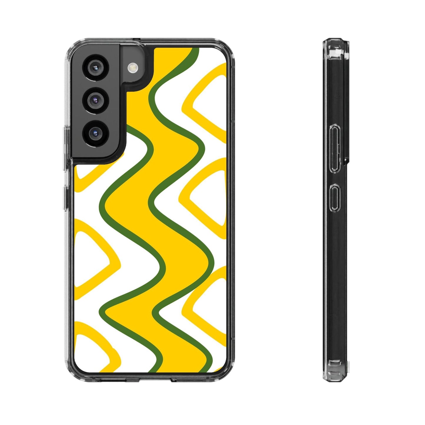 Bright Yellow Abstract With Shape Clear Cases