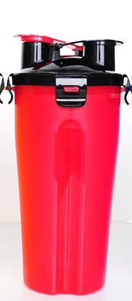 2-in-1 Pet Water Bottle Dispenser with Silicone Bowl