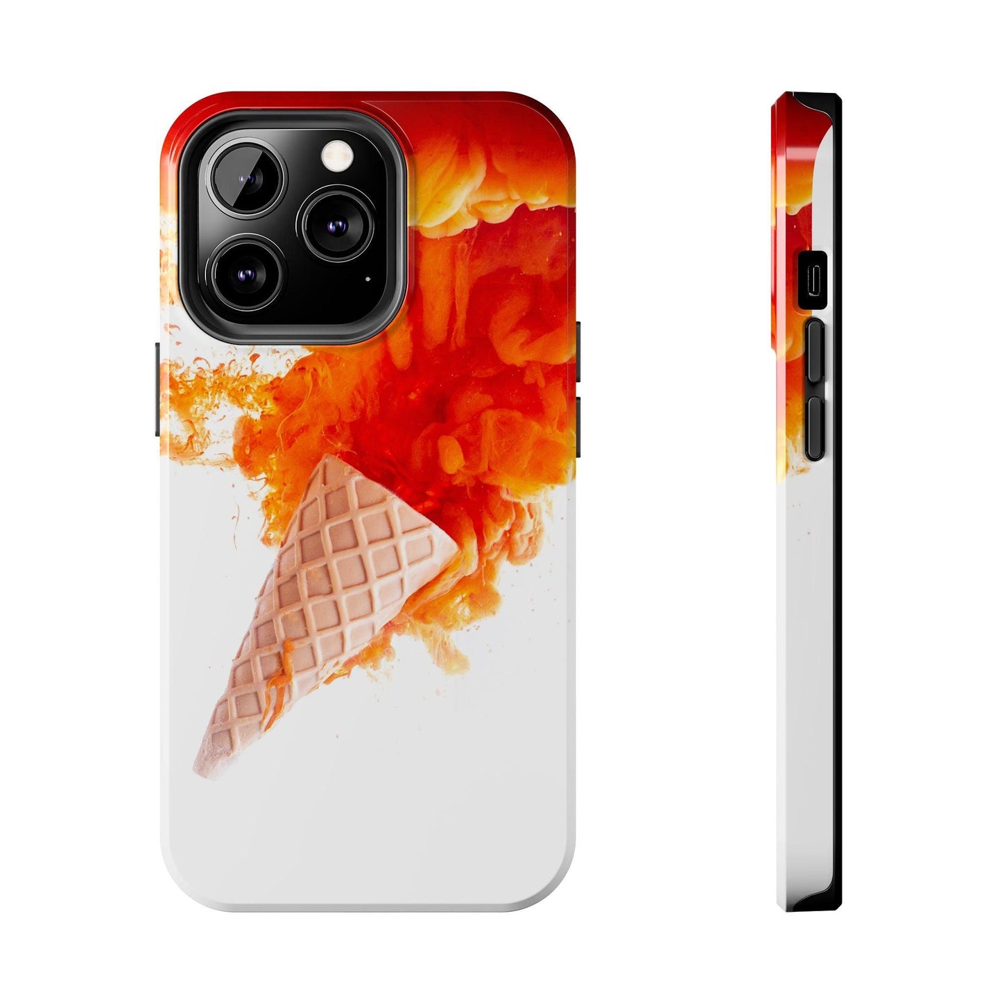 Ice Cream With Flame Of Colors Tough Phone Cases