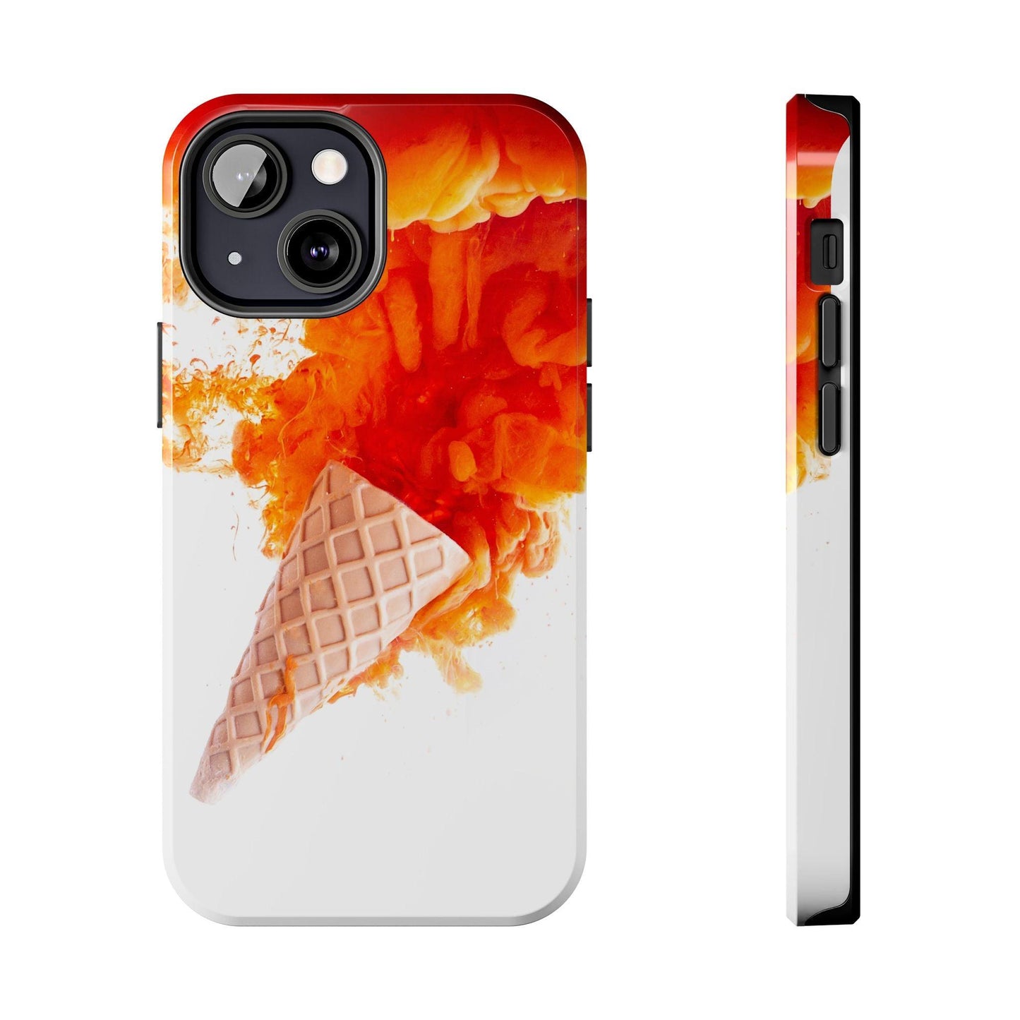 Ice Cream With Flame Of Colors Tough Phone Cases