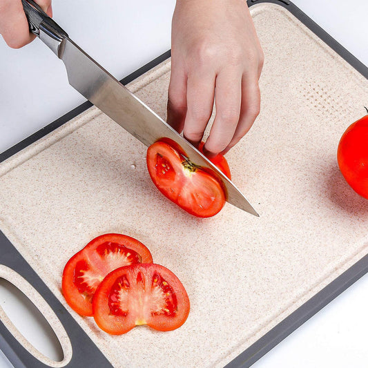 Double-Sided Cutting Board 2-in-1 304 Stainless Steel And PP Chopping Board For Fruit Vegetables Meat Kitchen Cutting Board