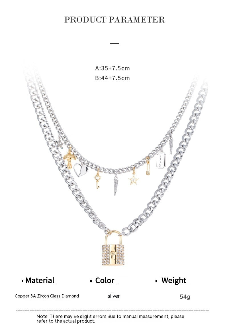 Exquisite Punk Copper Alloy Pendant Necklace