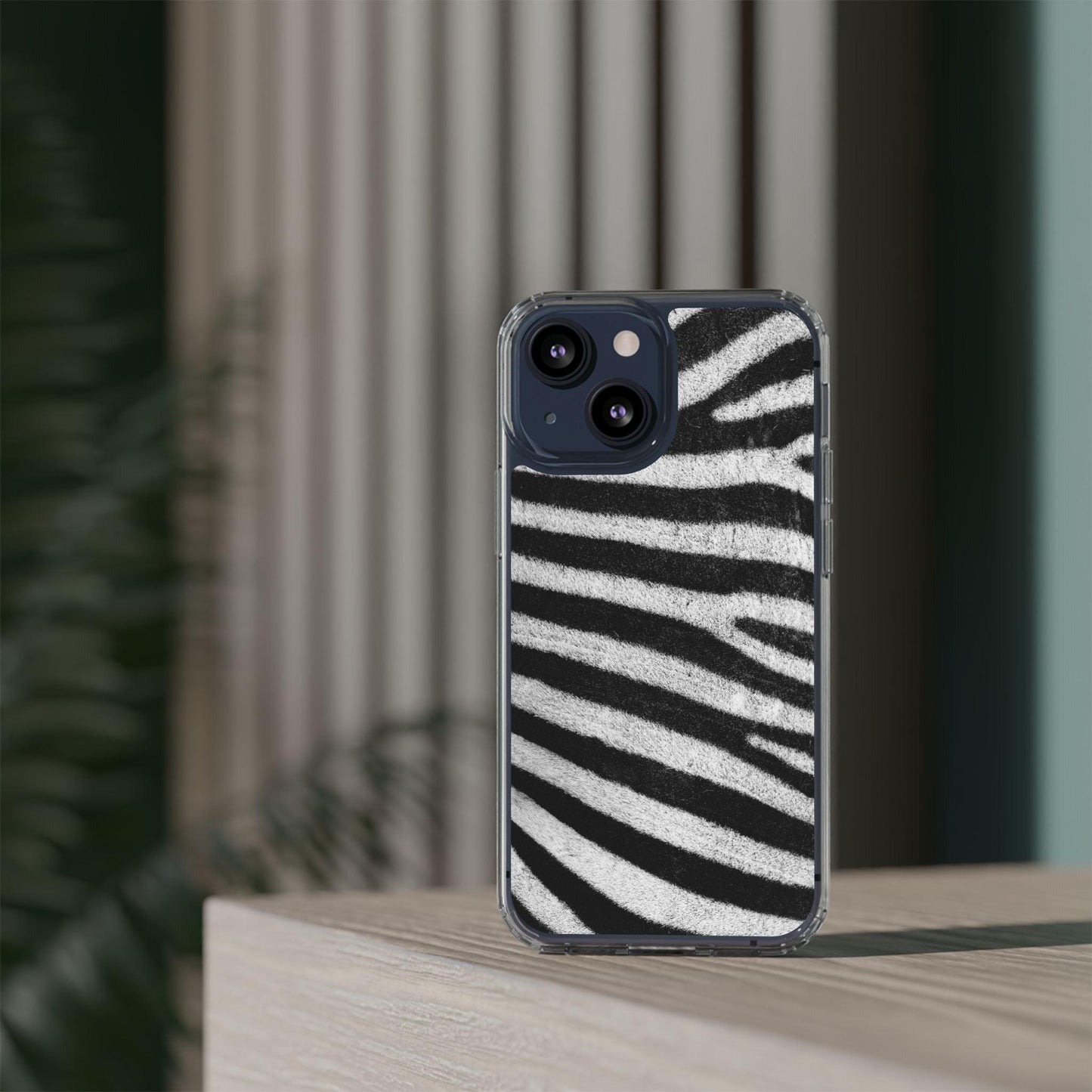Clear Cases Black and White Zebra Stripes