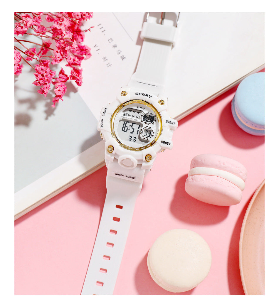 In Stock LED Electronic Waterproof Watch for Ladies