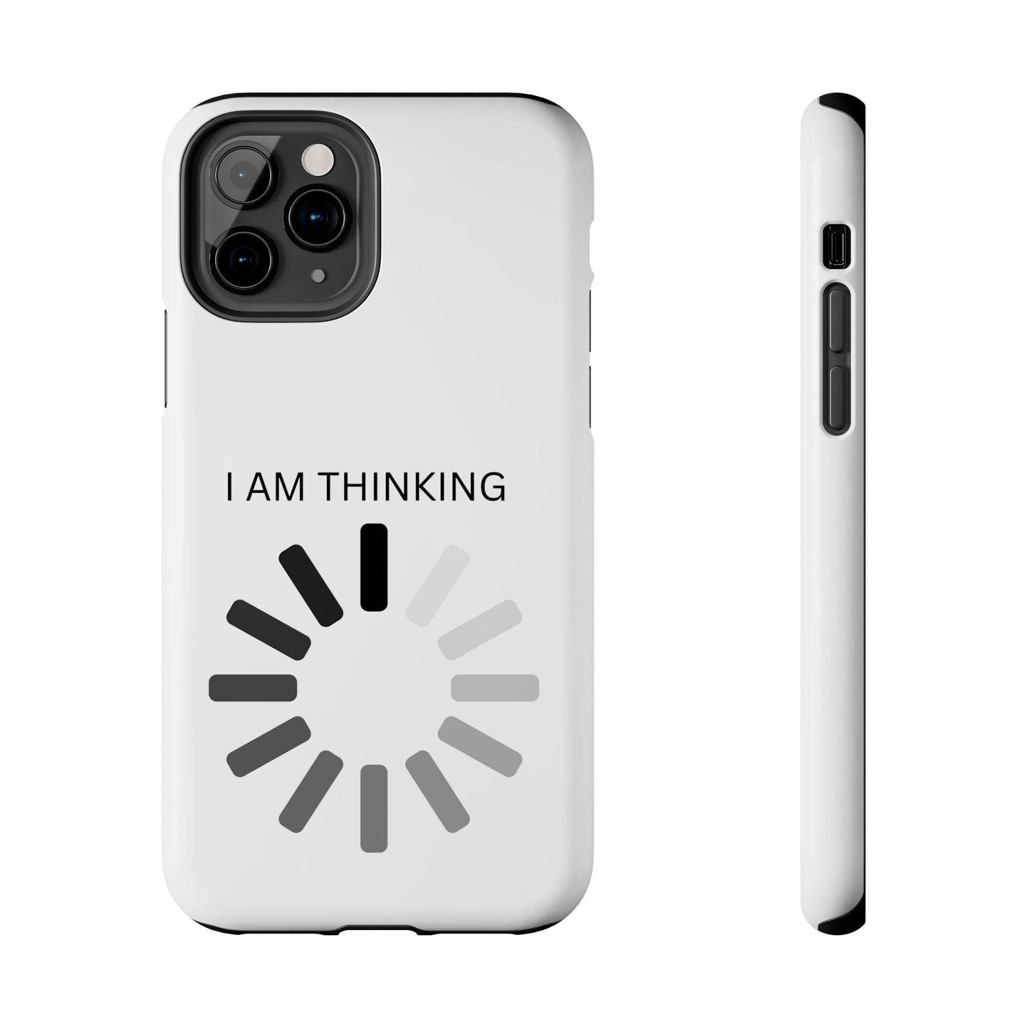 I Am Thinking To Much Text Printed Tough Phone Cases