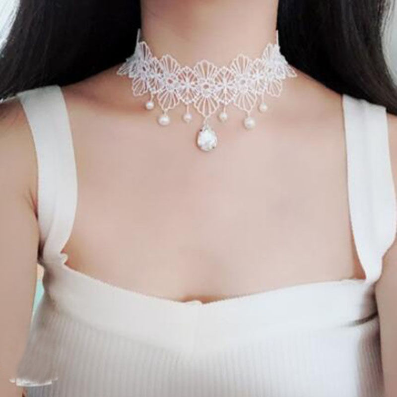 Personalized Crystal Lace Necklace