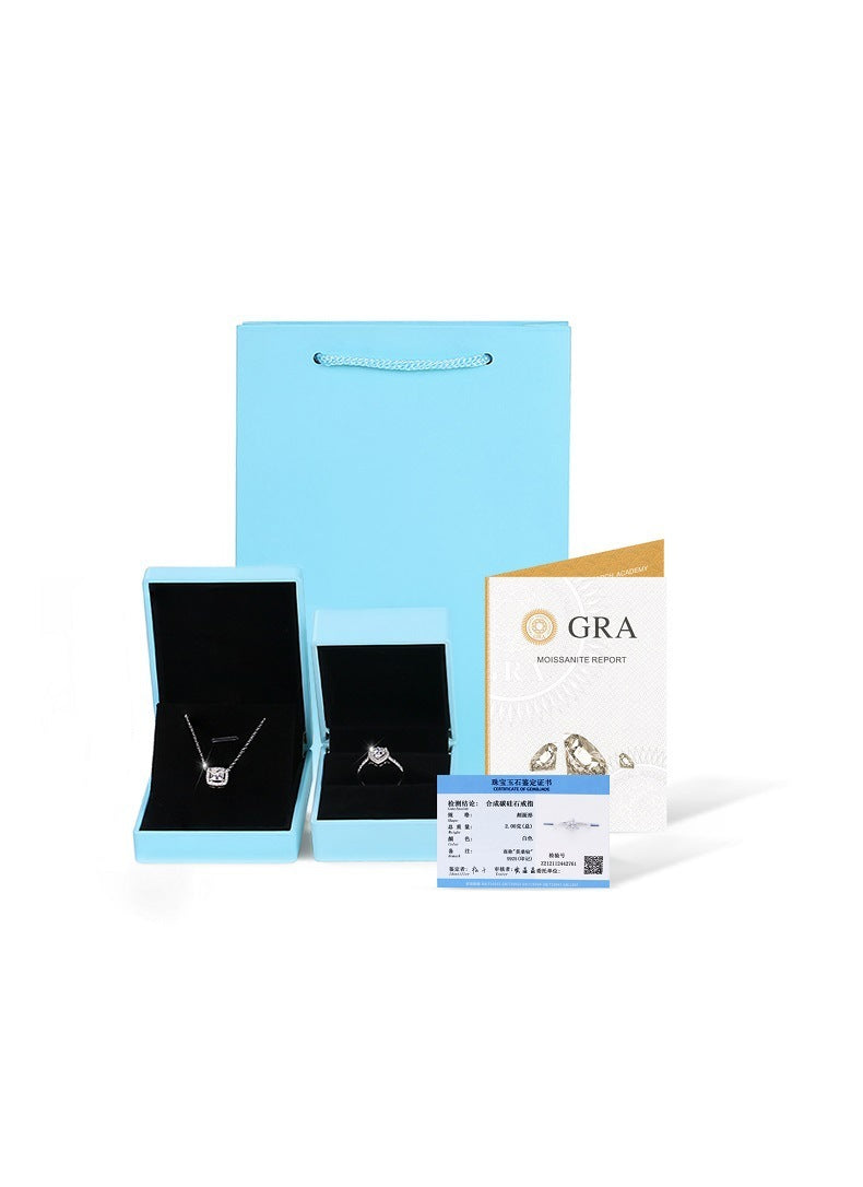 Adjustable S925 Silver Moissanite Flower Ring