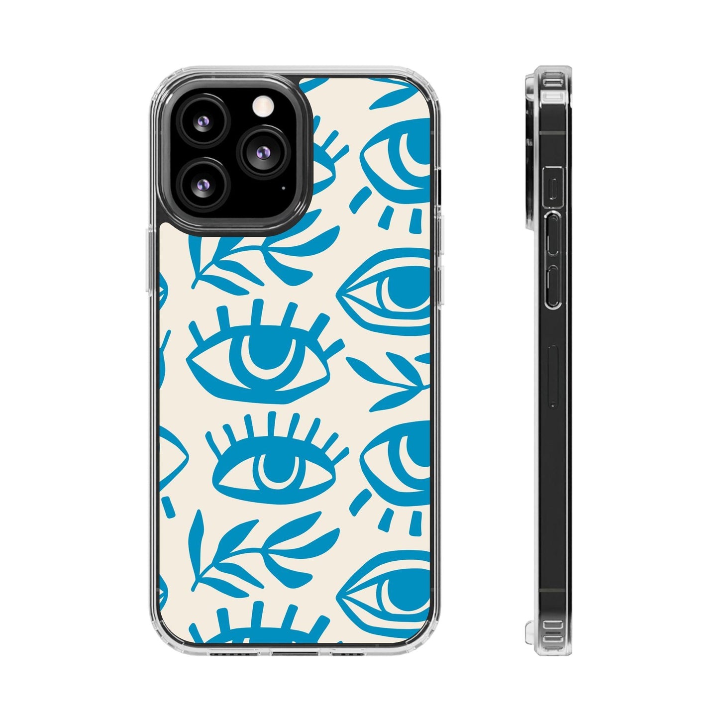 Eyes And Leaves  Pattern Clear Cases