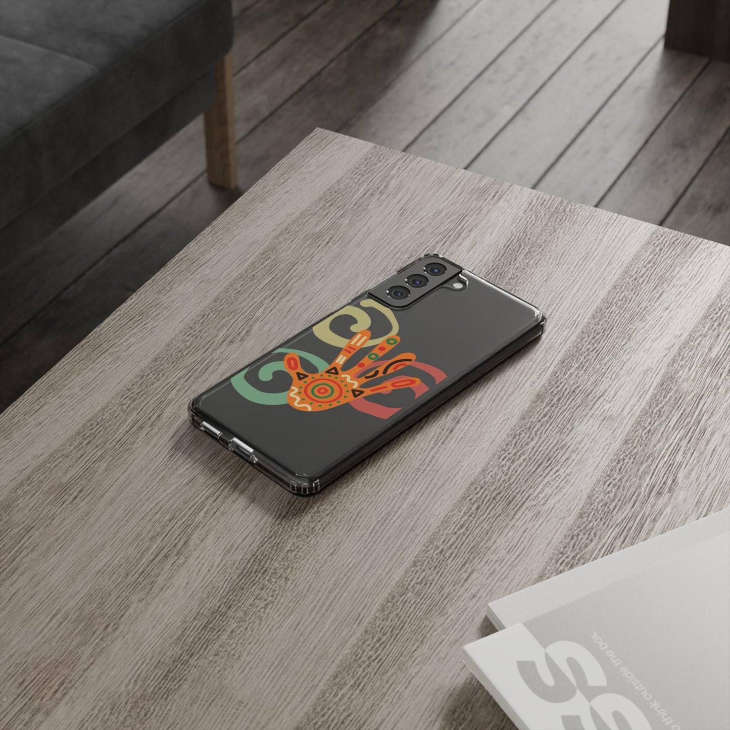 Clear Cases Colorful Hand Print design