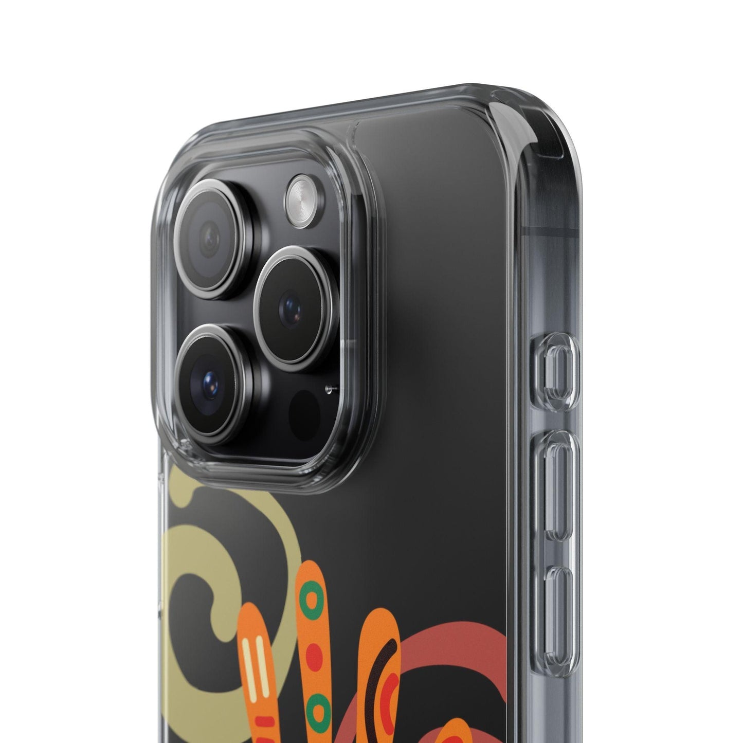 Clear Cases Colorful Hand Print design