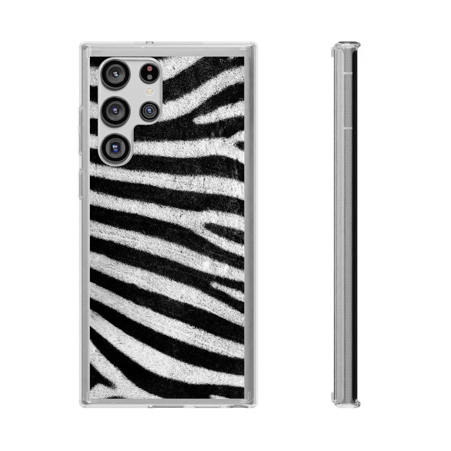 Clear Cases Black and White Zebra Stripes
