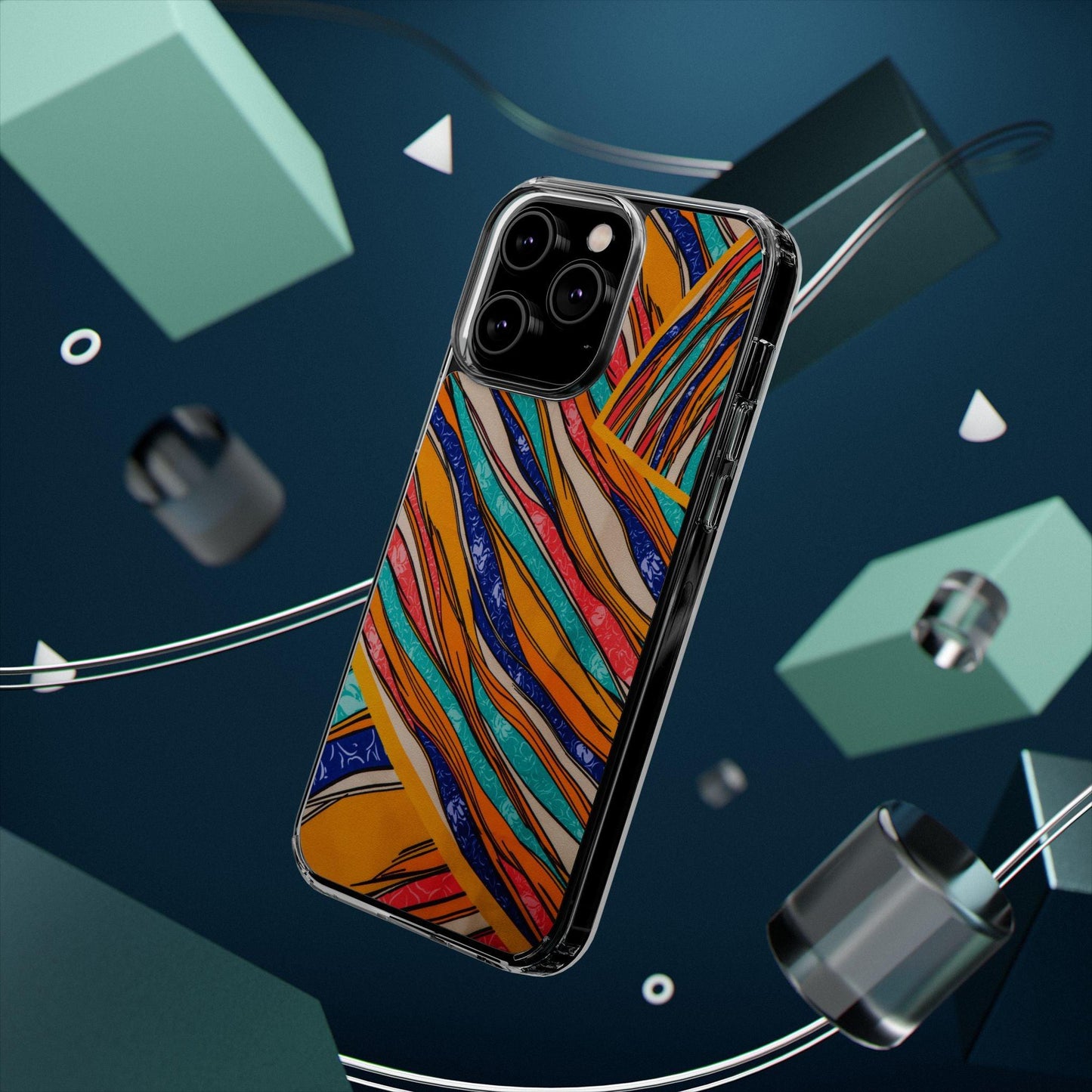 Clear Cases Stripes of  Powerful Colors