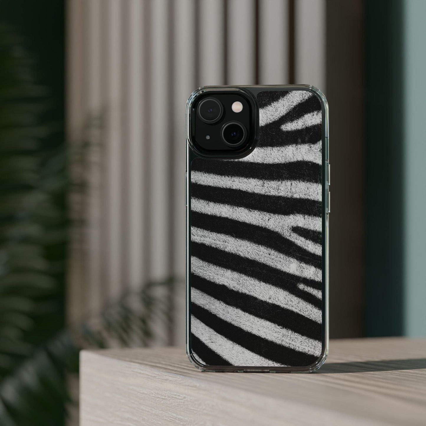 Clear Cases Black and White Zebra Stripes