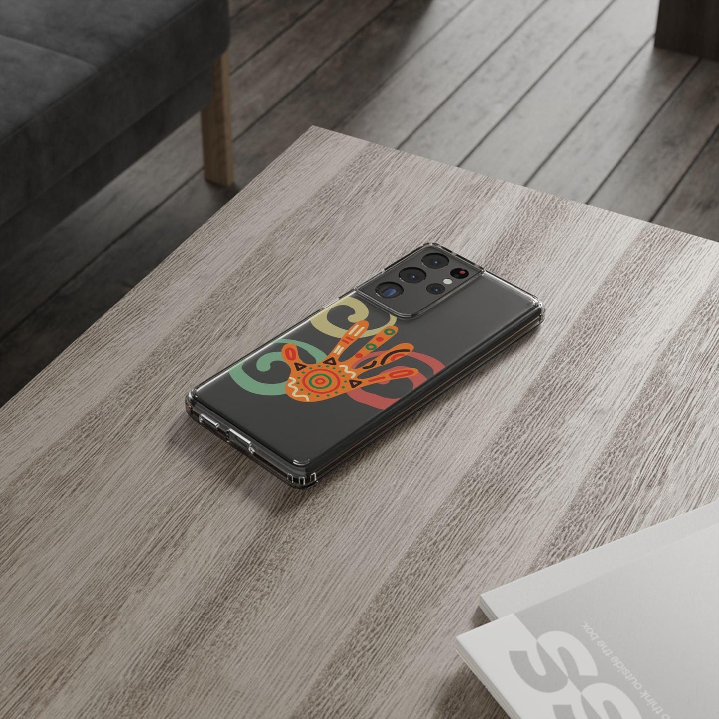 Clear Cases Colorful Hand Print design