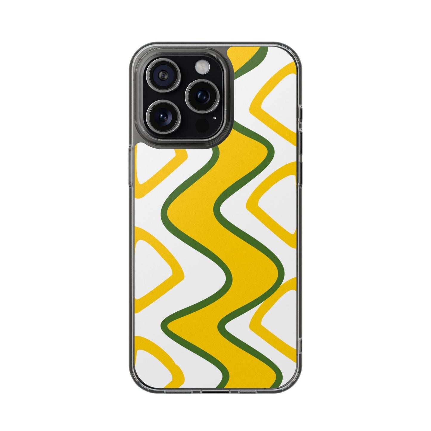 Bright Yellow Abstract With Shape Clear Cases