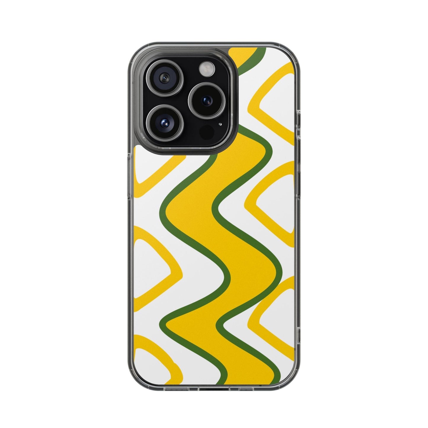 Bright Yellow Abstract With Shape Clear Cases