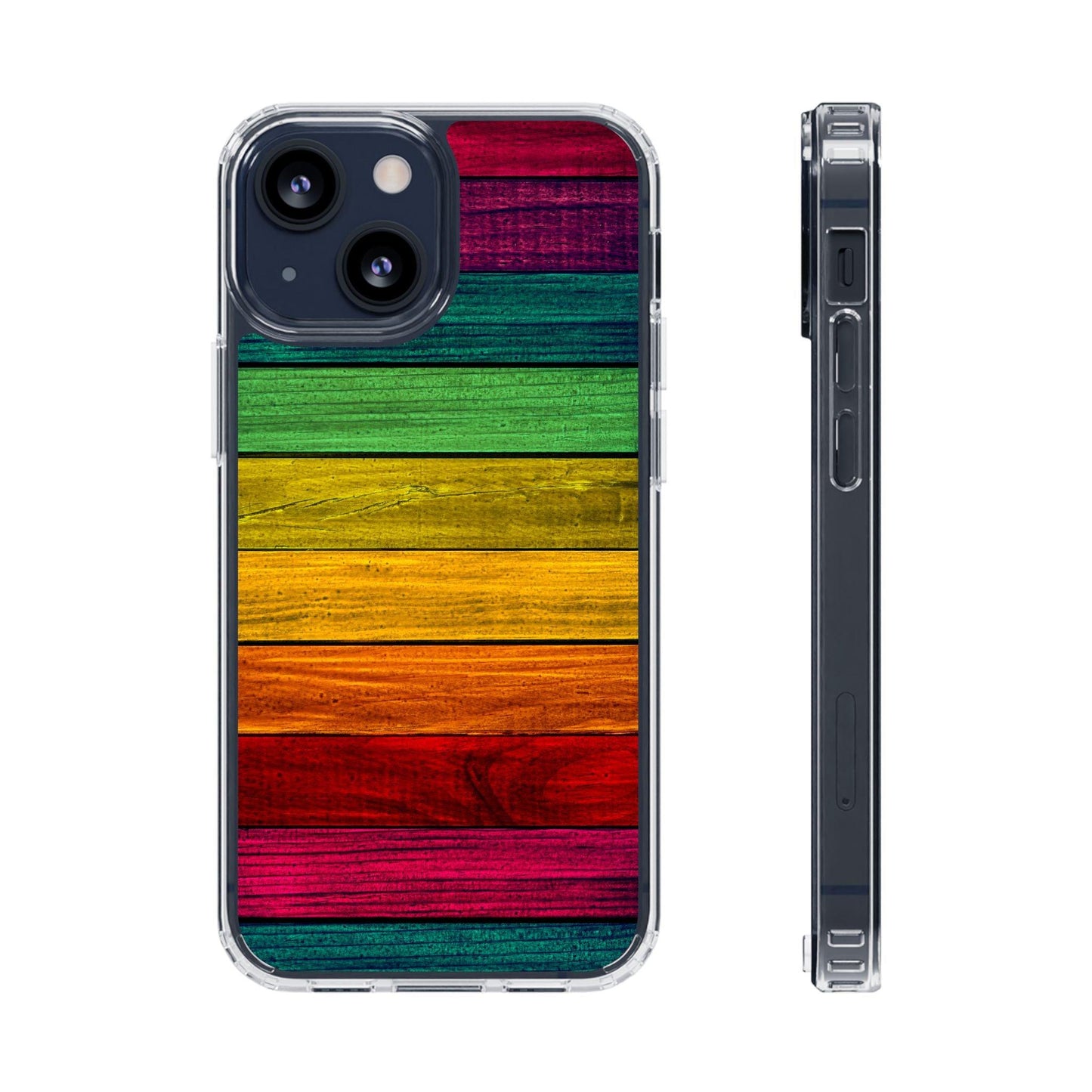 Rainbow On Woods Clear Cases