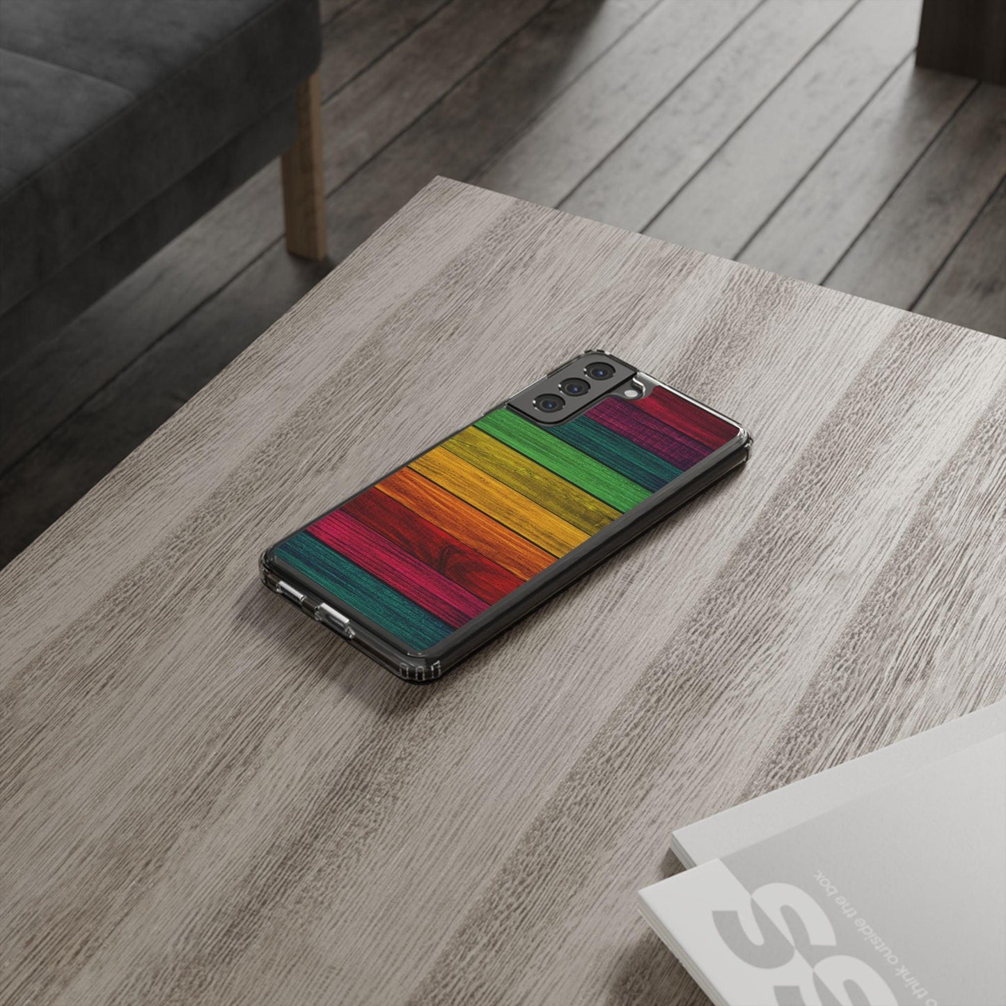 Rainbow On Woods Clear Cases