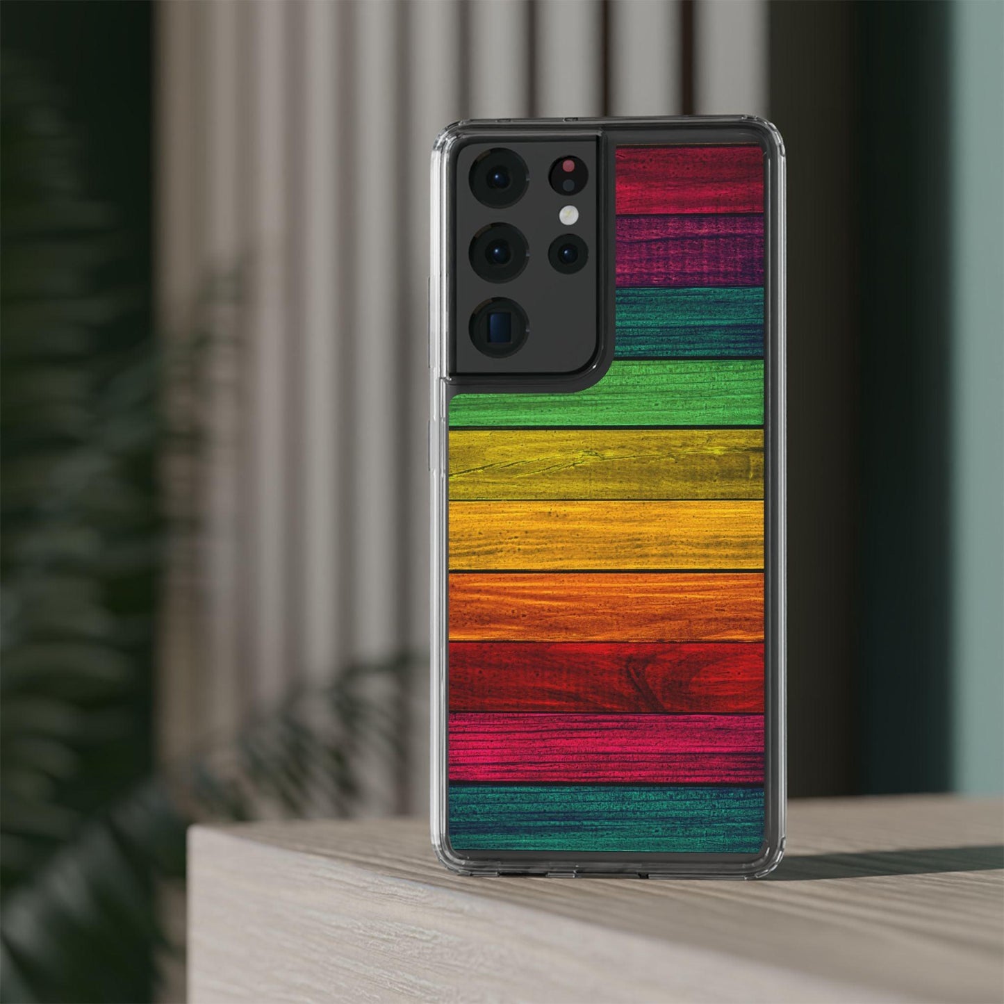 Rainbow On Woods Clear Cases