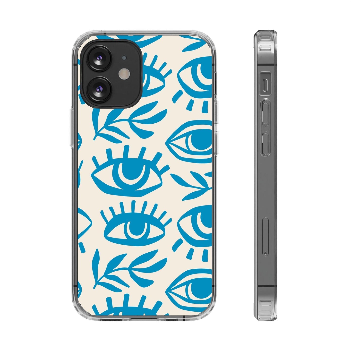 Eyes And Leaves  Pattern Clear Cases