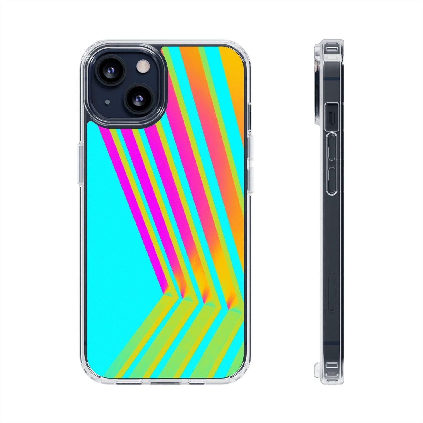 Abstract Pattern With Vibrant Color Clear Cases