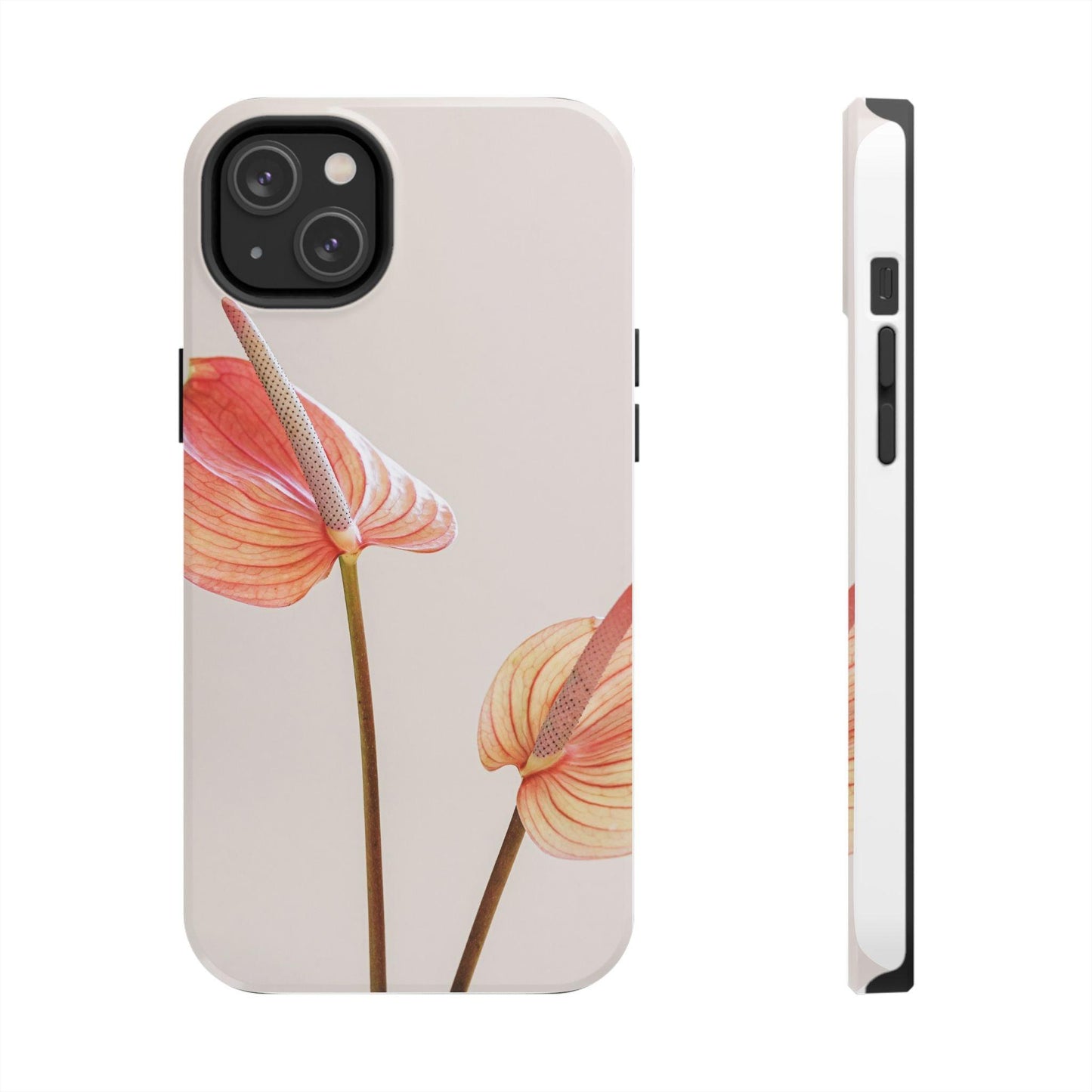 Orange Flower with Leaves Tough Phone Cases