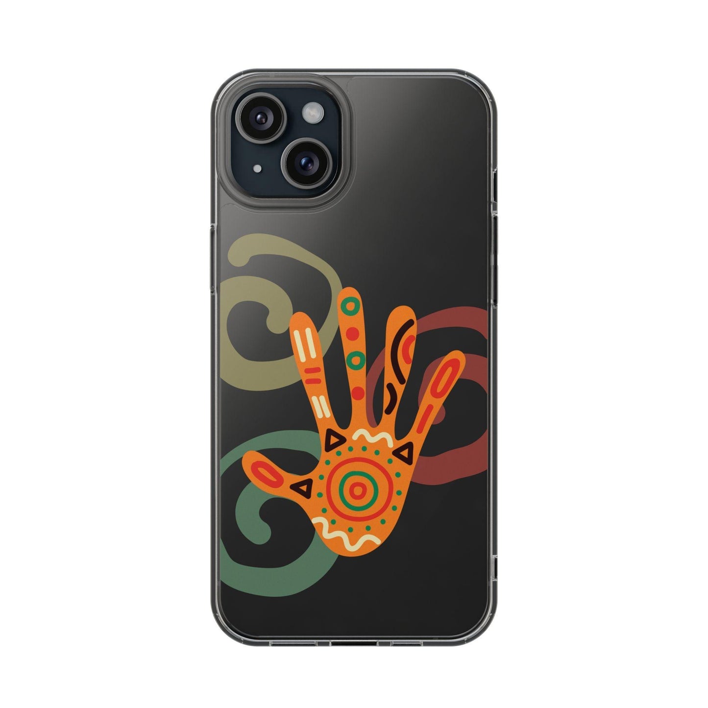 Clear Cases Colorful Hand Print design