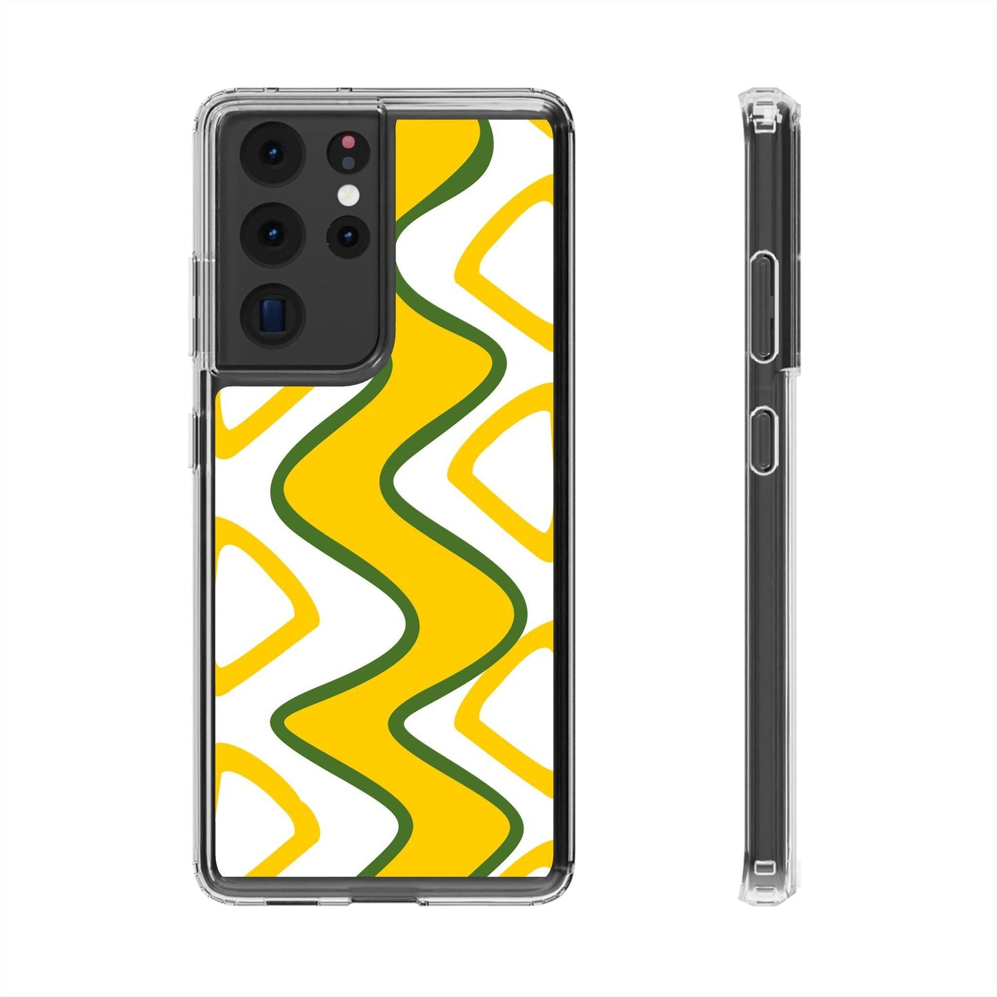 Bright Yellow Abstract With Shape Clear Cases