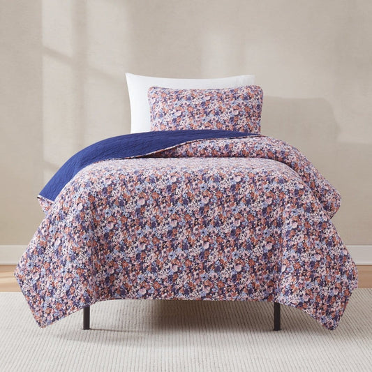 Alicia Camo Floral Cotton Quilt Set