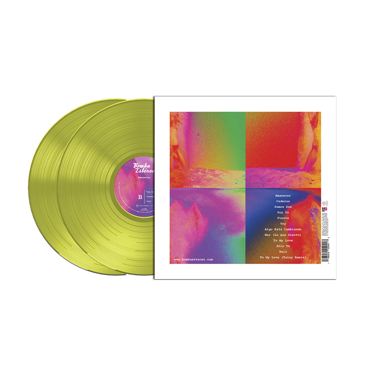 Bomba Estereo - Amanecer 10 Year Anniversary Highlighter Yellow Vinyl 2LP