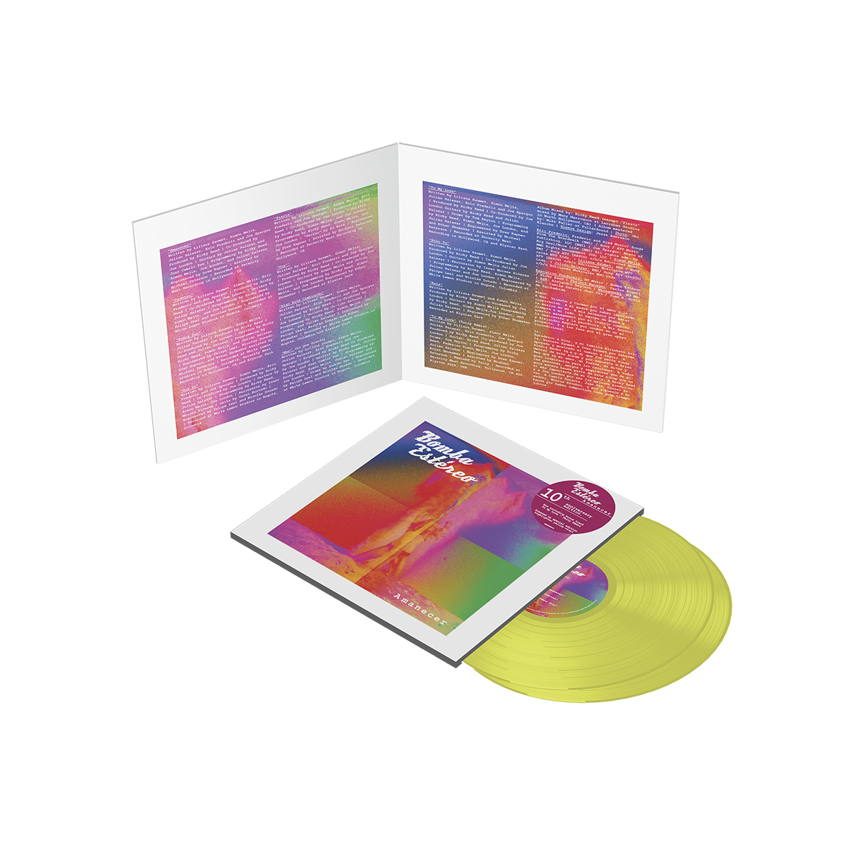 Bomba Estereo - Amanecer 10 Year Anniversary Highlighter Yellow Vinyl 2LP