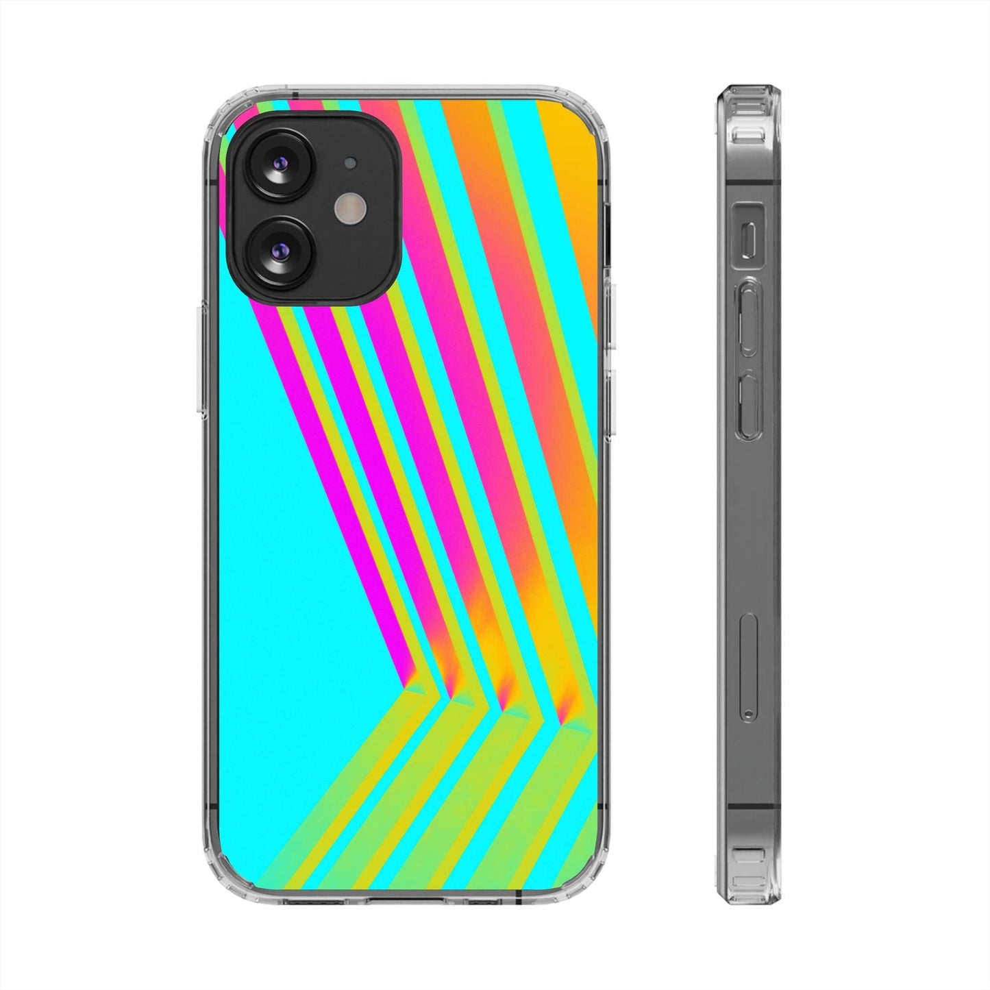 Abstract Pattern With Vibrant Color Clear Cases