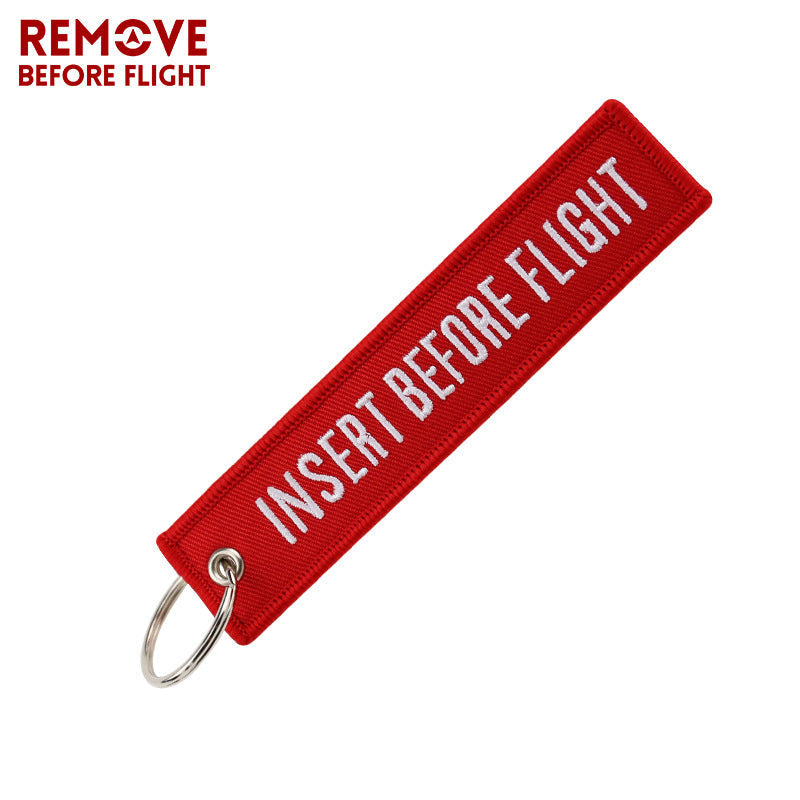 Double Sided Embroidered Keychain Ornament