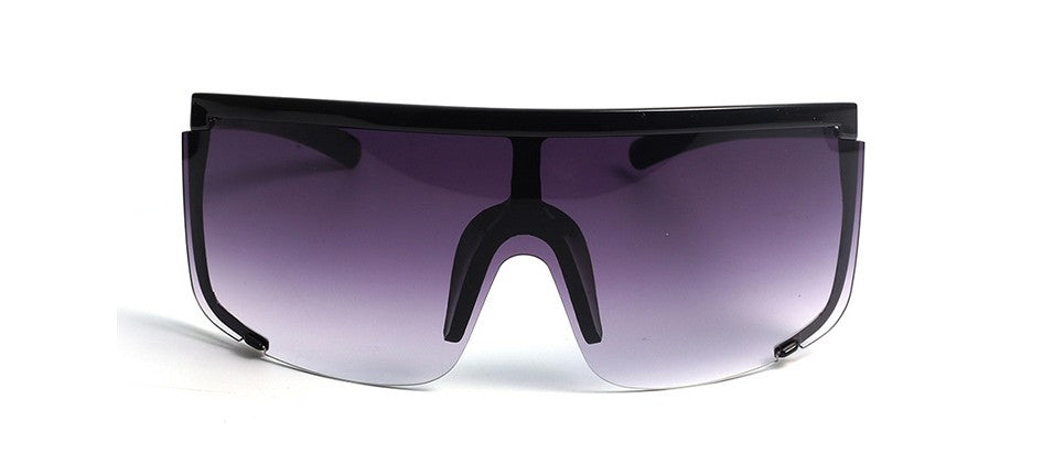 Personalized anti-ultraviolet large-frame white mercury sunglasses exaggerated one-piece anti-sputum and anti-splash glasses（HM-009）