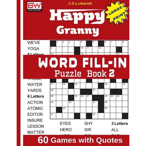 Happy Granny WORD FILL-IN Puzzle Book 2