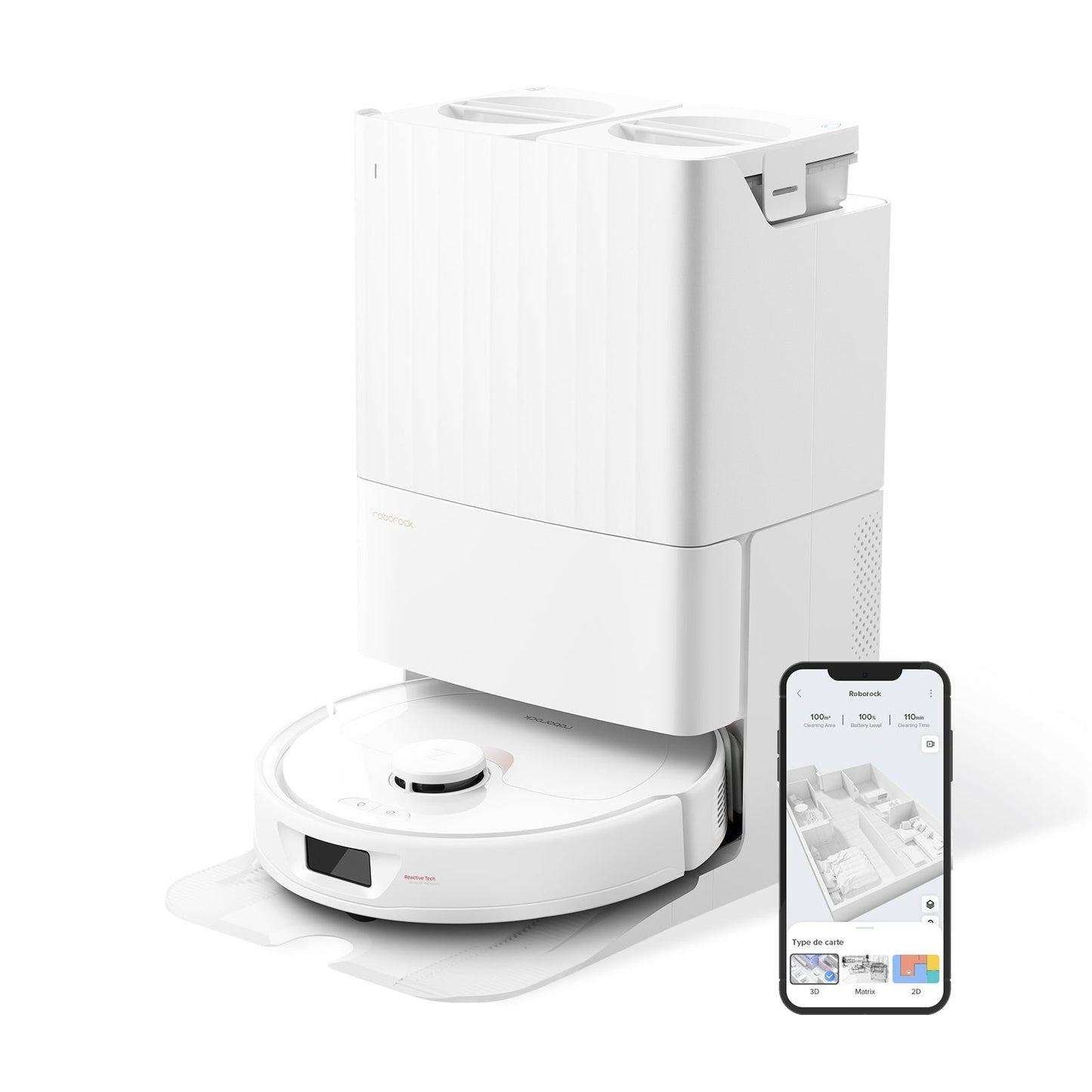 【Certified Refurbished 90% New】Roborock Qrevo Robot Vacuum with Multifunctional Dock