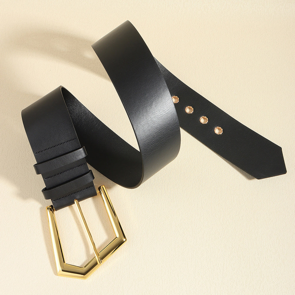 Elastic Black Metal Belt for Fashion Embellishment